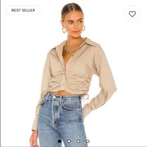 L’Academie the Lena blouse in khaki